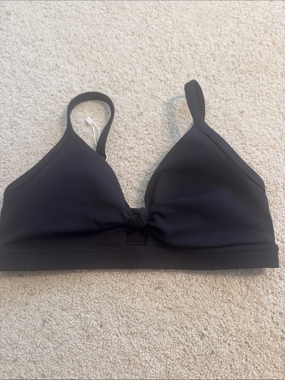 Spiritual Gangster Black Knot-Front Bralette
